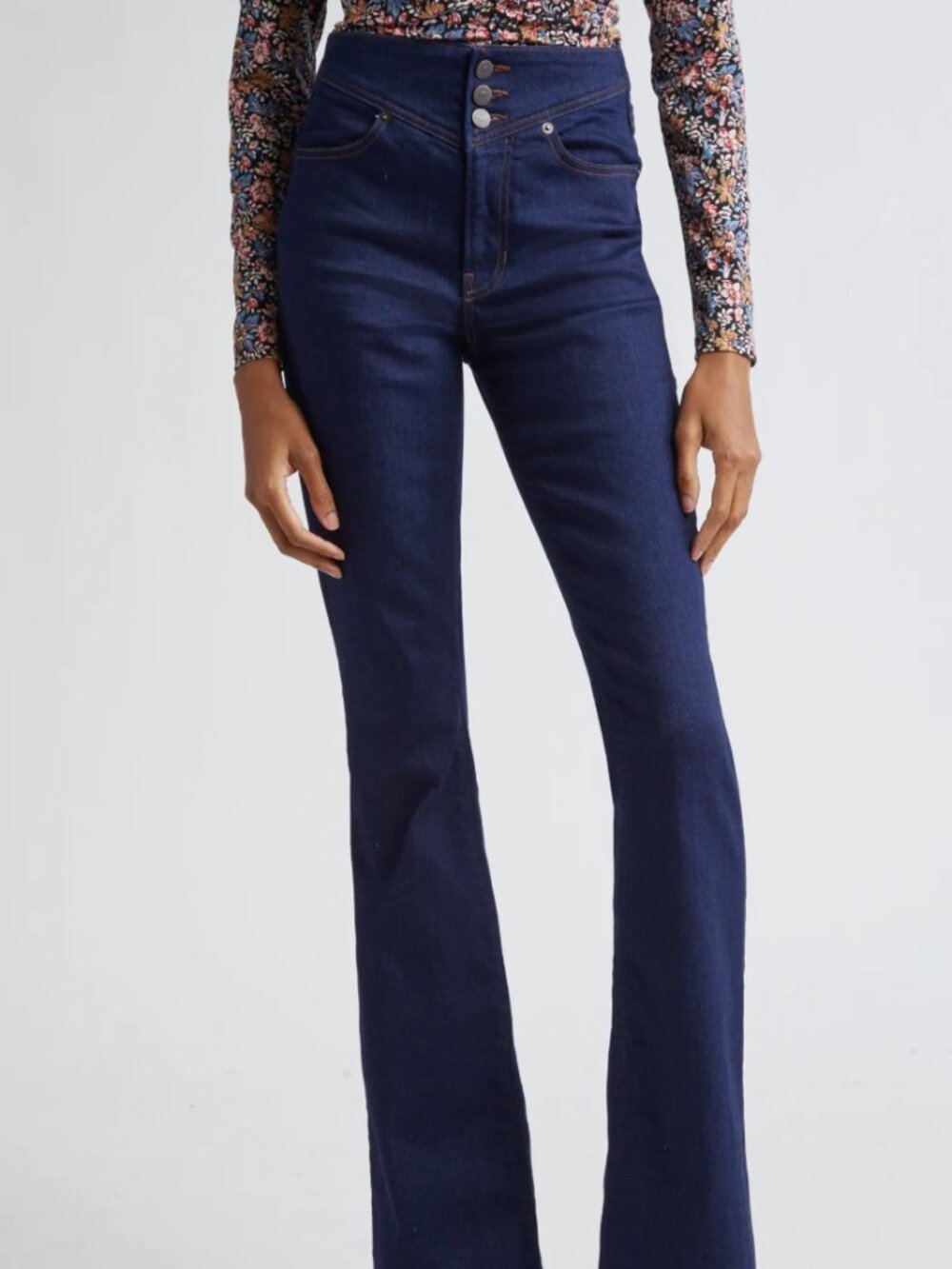 Veronica Beard Beverly High Waist Skinny Flare Jeans